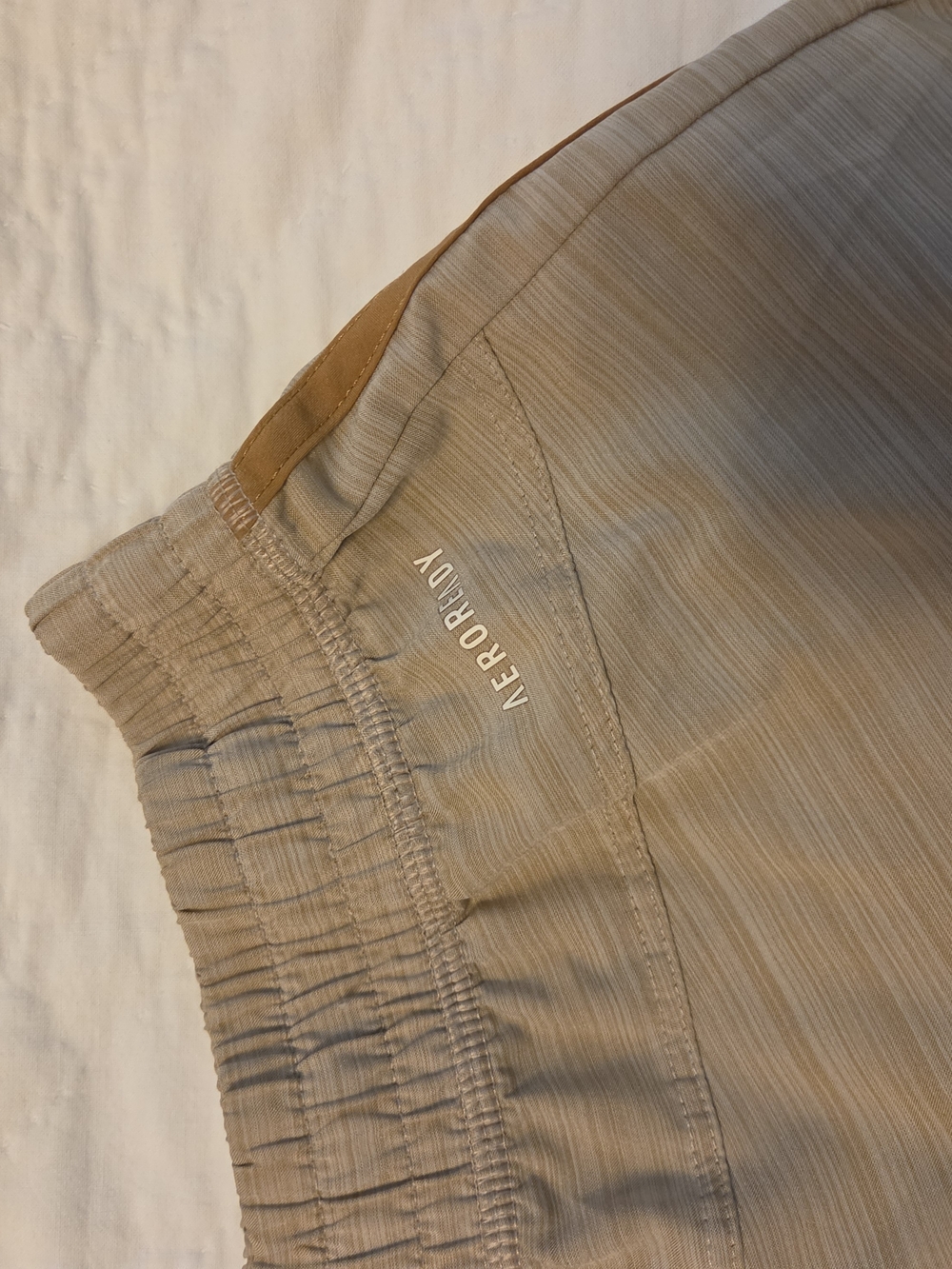 adidas Beige Athletic Shorts with Brown Side Stripes - Picture 5 of 5